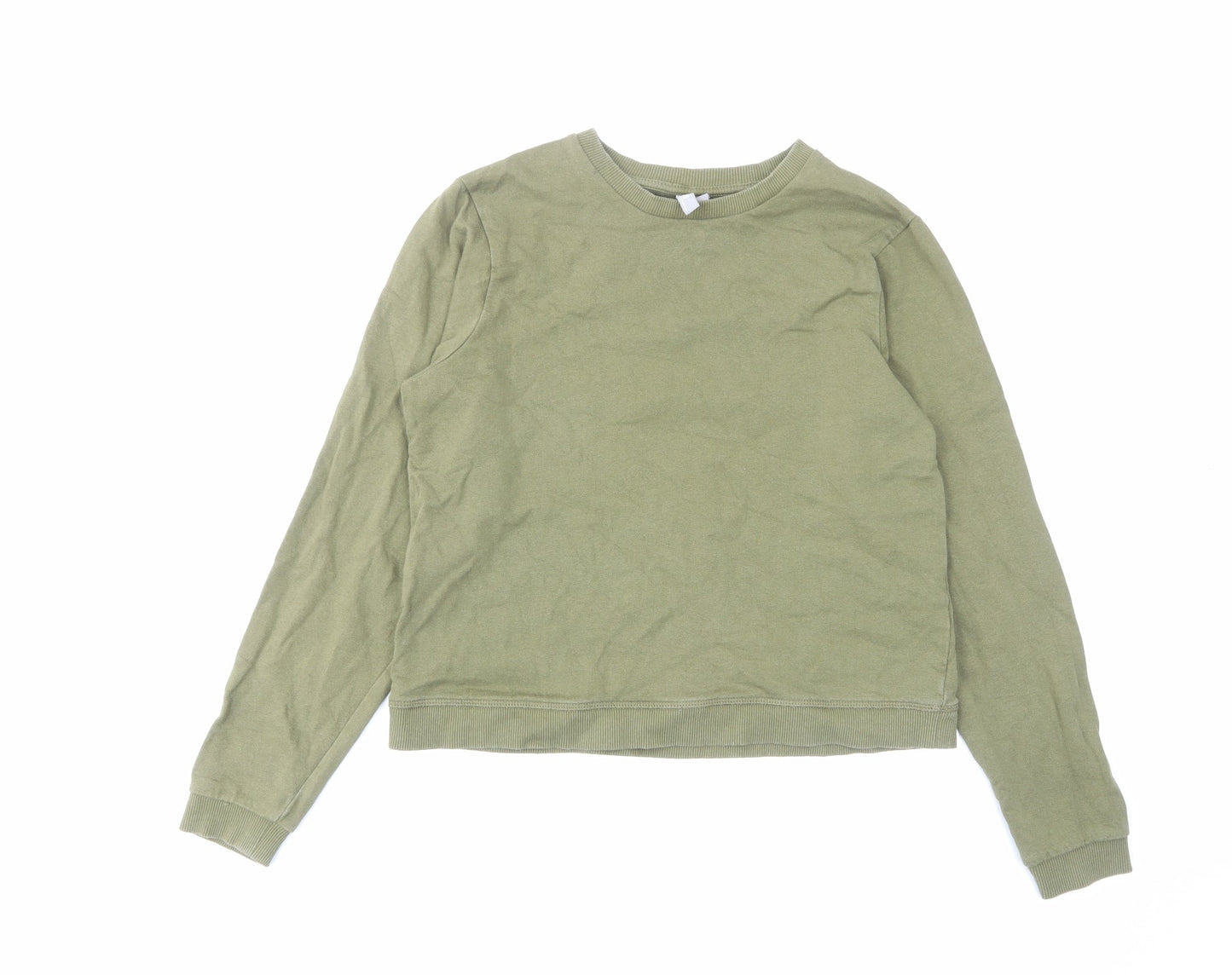ASOS Womens Green Cotton Pullover Sweatshirt Size 6 Pullover