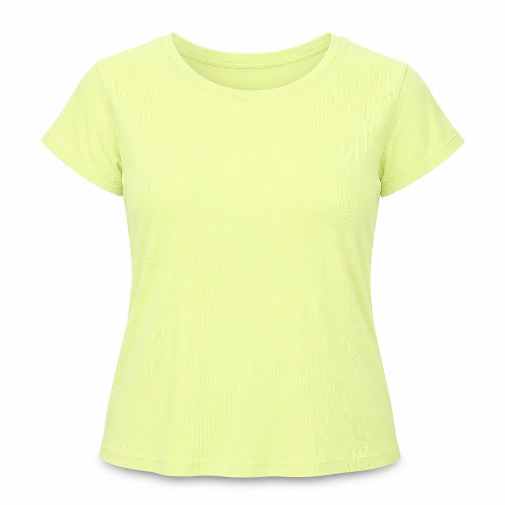 Marks & Spencer Womens Green Cotton Basic T-Shirt Size 16 Crew Neck