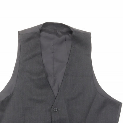 ONESIX5IVE Mens Grey Polyester Jacket Suit Trousers Size 44 Regular