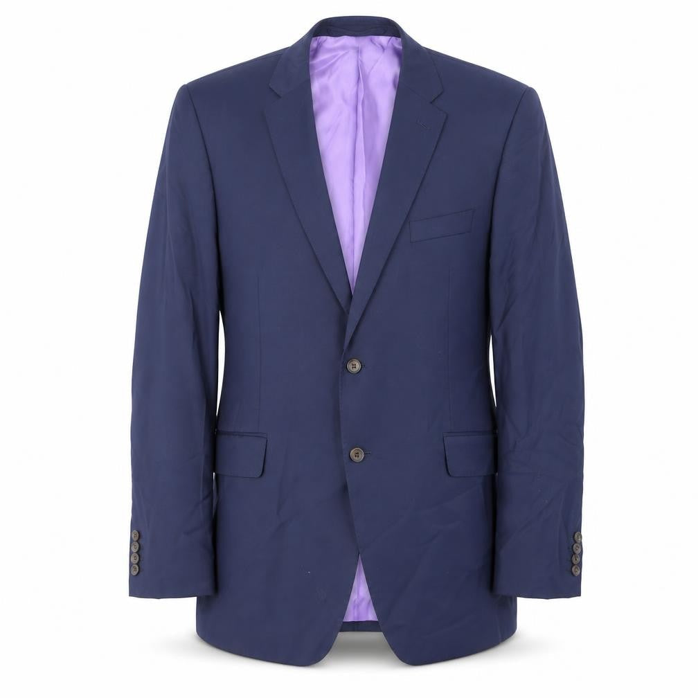Marks & Spencer Mens Blue Wool Jacket Suit Jacket Size 44 Regular - Inside pockets