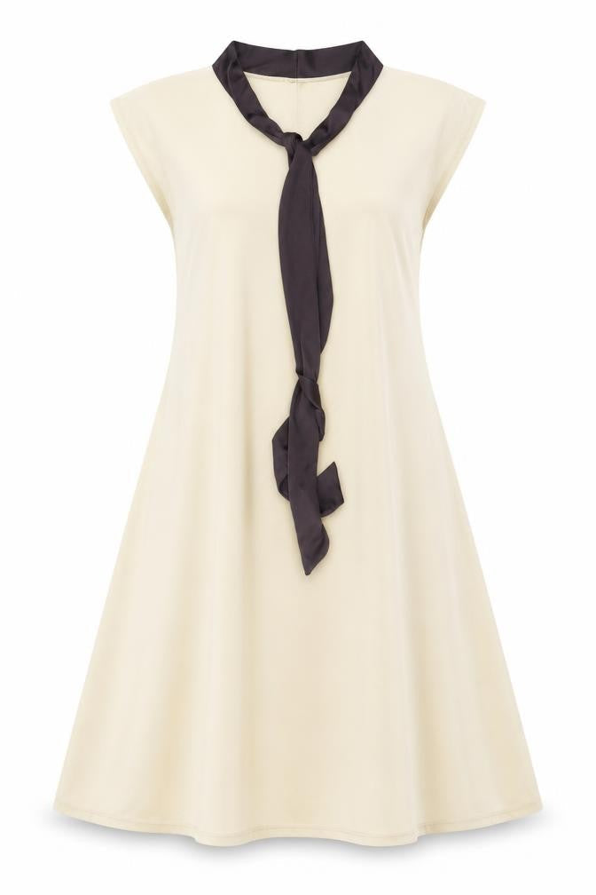 Funidelia Womens Ivory Polyester A-Line Size M V-Neck Pullover
