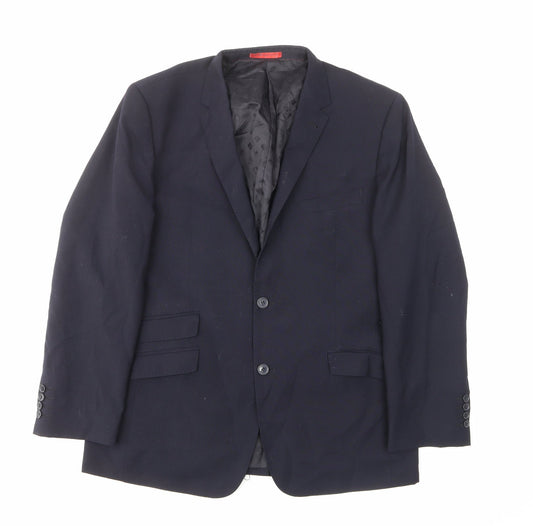 Skopes Mens Blue Wool Jacket Suit Jacket Size 44 Regular - Inside pockets