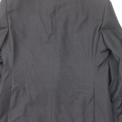 Skopes Mens Grey Wool Jacket Suit Jacket Size 40 Regular - Inside pockets