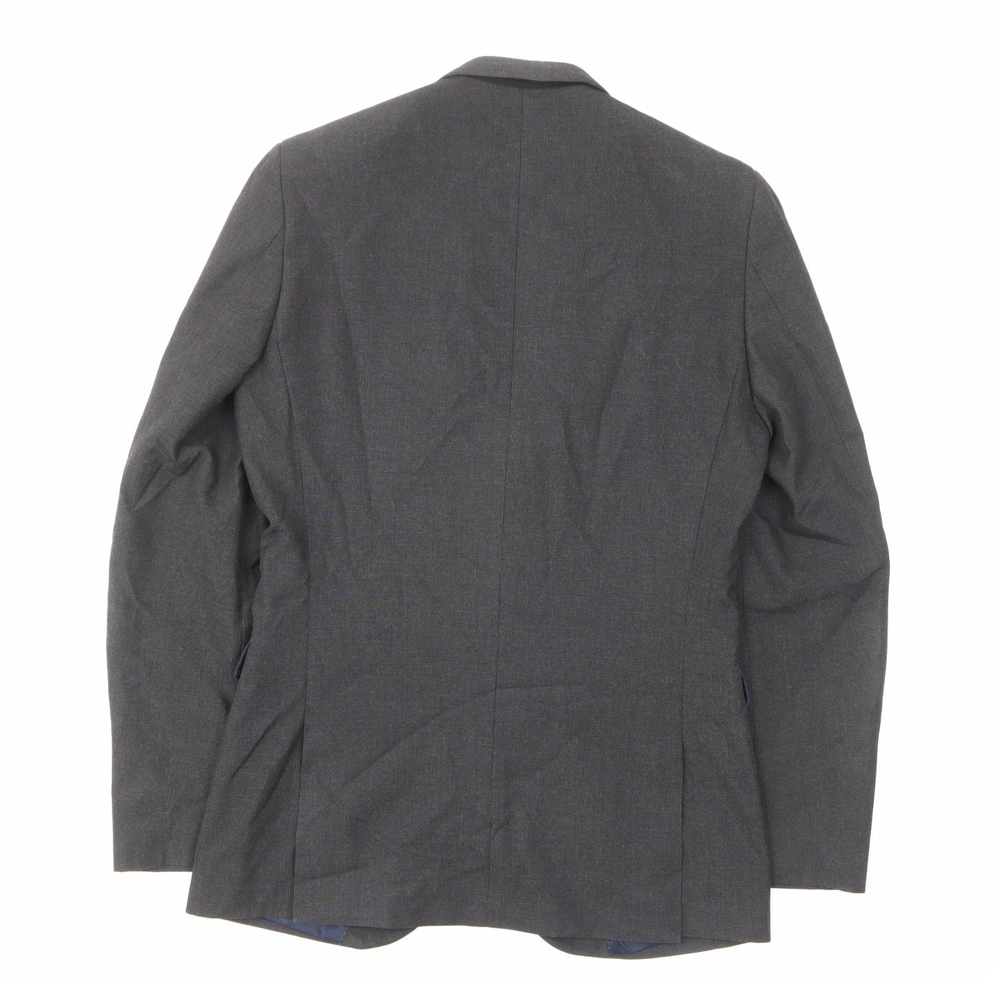 NEXT Mens Grey Wool Jacket Suit Jacket Size 38 Regular - Inside pockets