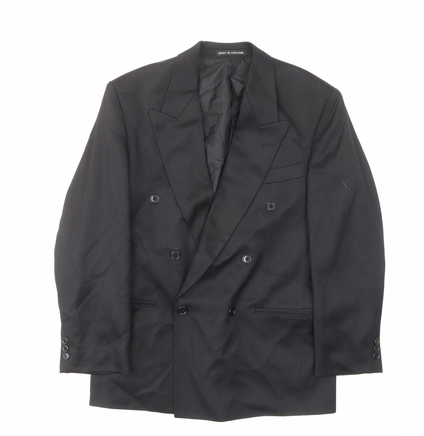 Corman Mens Black Polyester Jacket Suit Jacket Size 36 Regular - Inside pockets