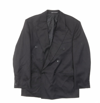Corman Mens Black Polyester Jacket Suit Jacket Size 36 Regular - Inside pockets