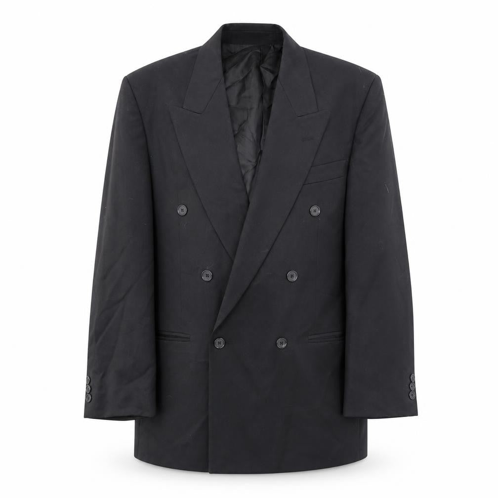 Corman Mens Black Polyester Jacket Suit Jacket Size 36 Regular - Inside pockets