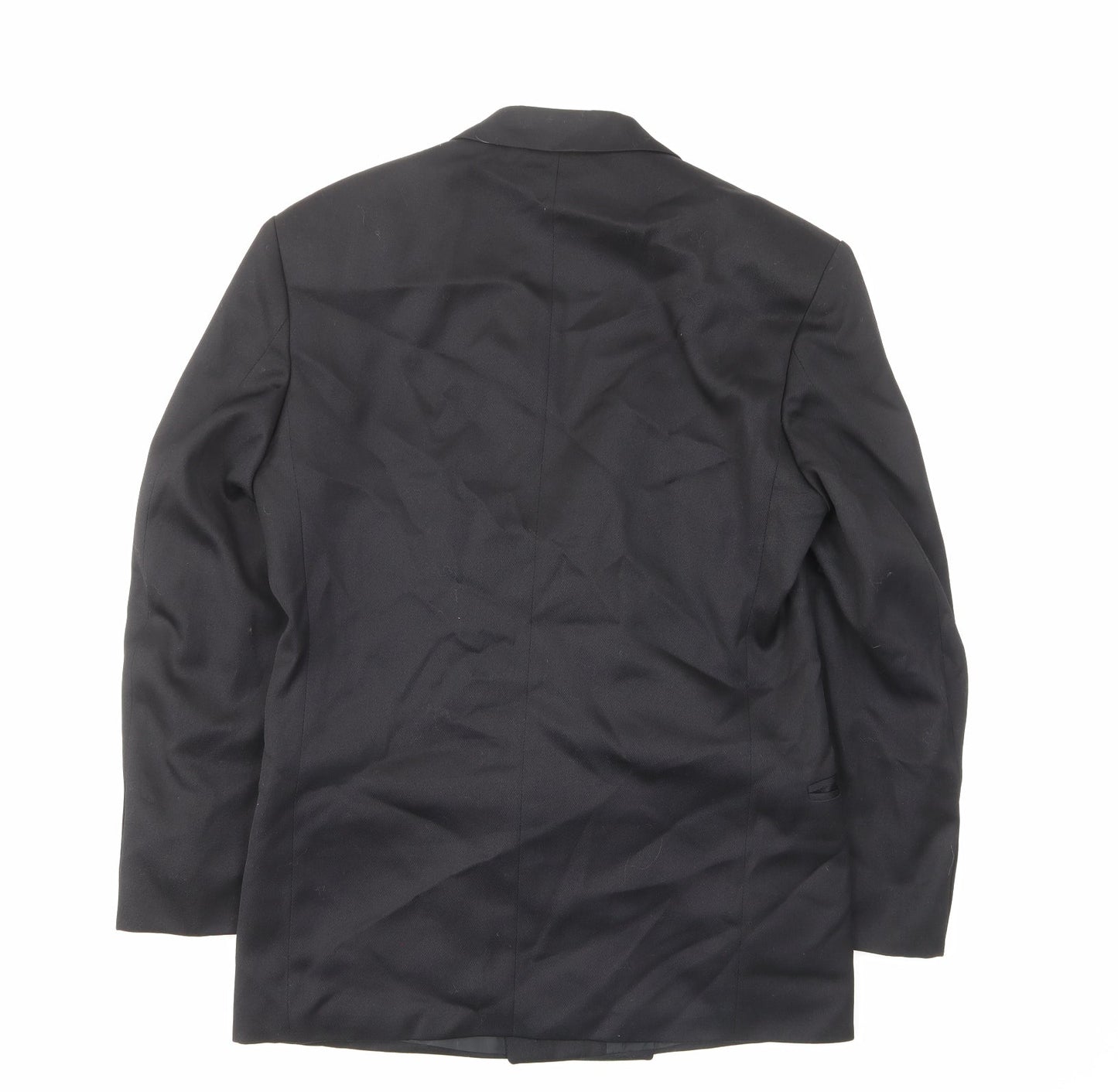 Corman Mens Black Polyester Jacket Suit Jacket Size 36 Regular - Inside pockets
