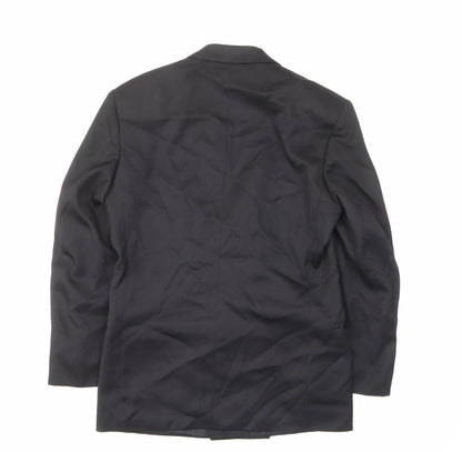 Corman Mens Black Polyester Jacket Suit Jacket Size 36 Regular - Inside pockets