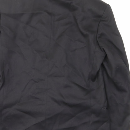 Corman Mens Black Polyester Jacket Suit Jacket Size 36 Regular - Inside pockets