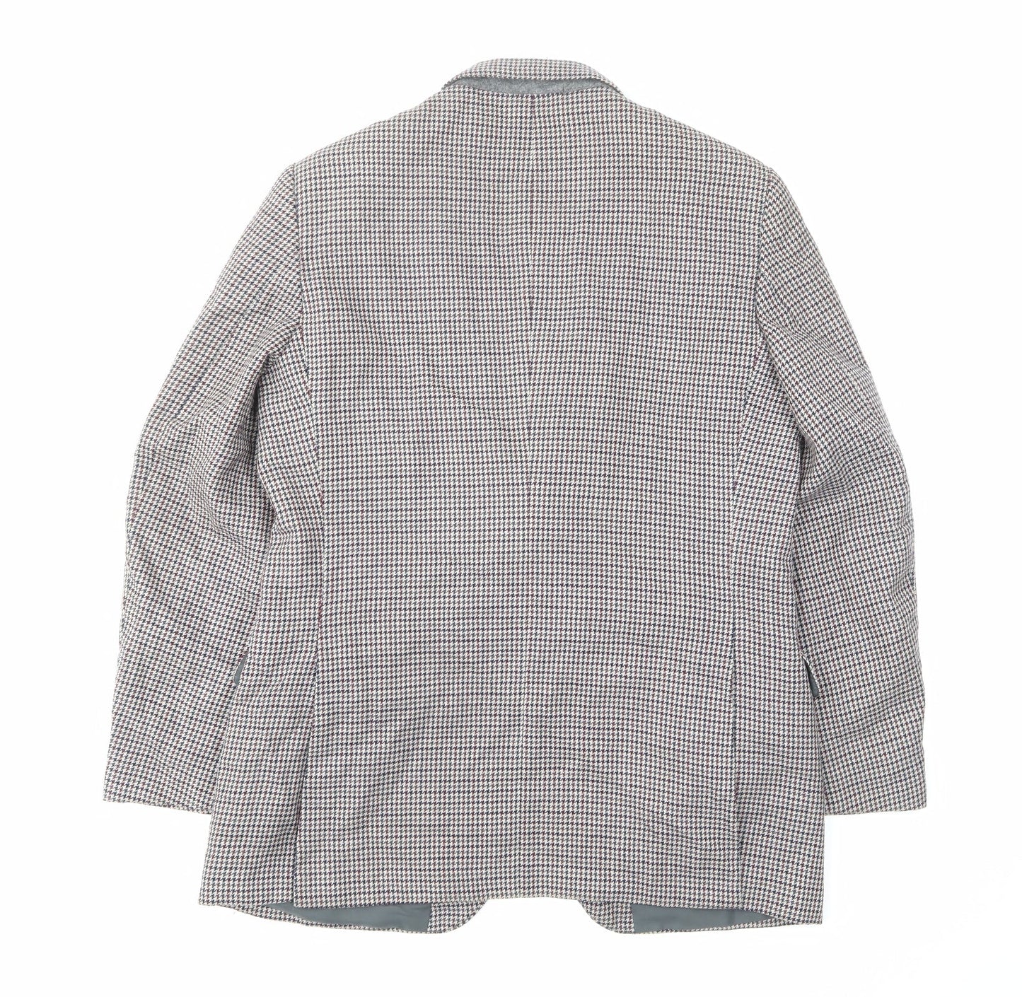 St Michael Mens Multicoloured Plaid Wool Jacket Suit Jacket Size 42 Regular - Inside pockets