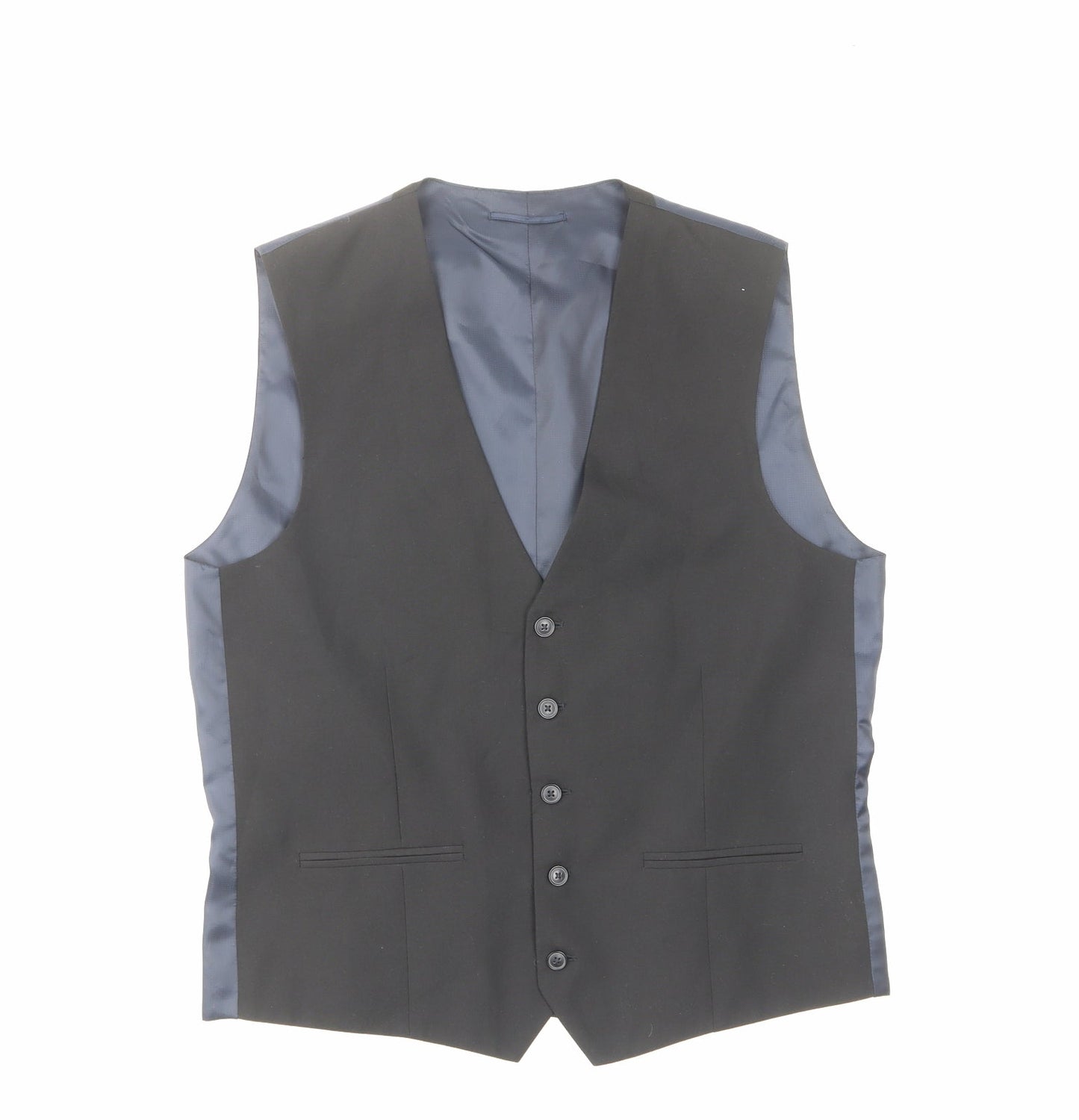 NEXT Mens Blue Polyester Jacket Suit Waistcoat Size 42 Regular