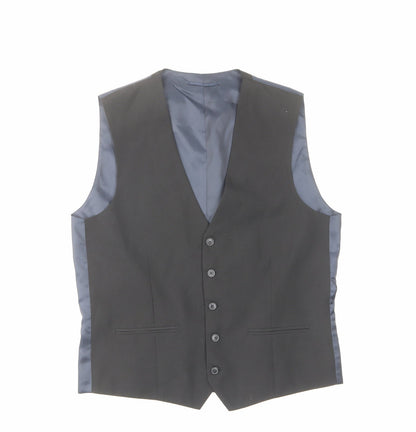 Next Mens Blue Polyester Jacket Suit Waistcoat Size 42 Regular