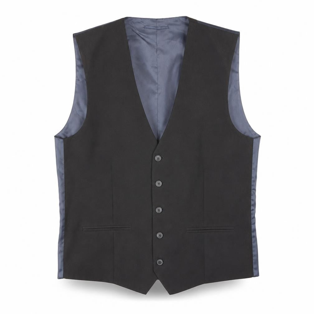 NEXT Mens Blue Polyester Jacket Suit Waistcoat Size 42 Regular