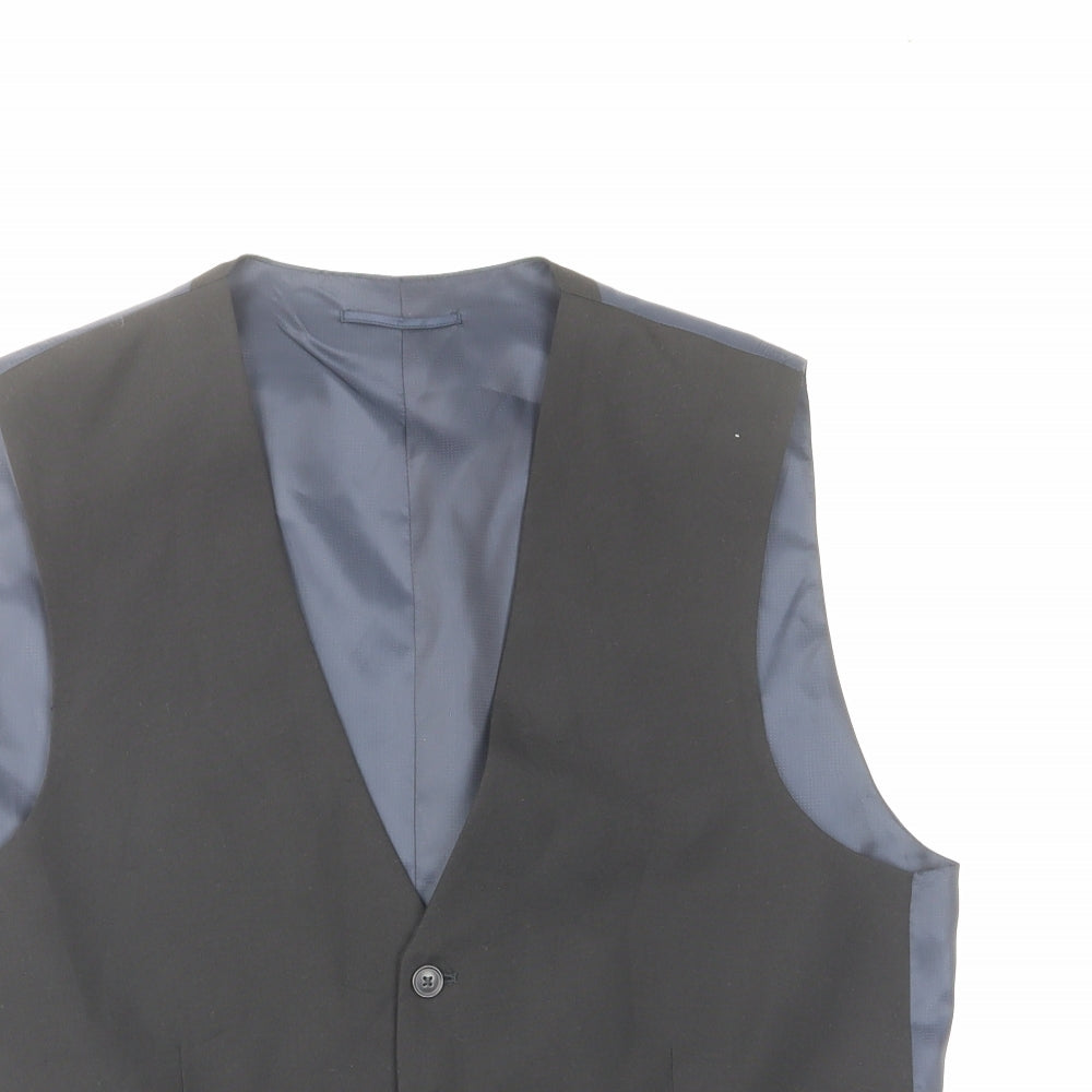 NEXT Mens Blue Polyester Jacket Suit Waistcoat Size 42 Regular