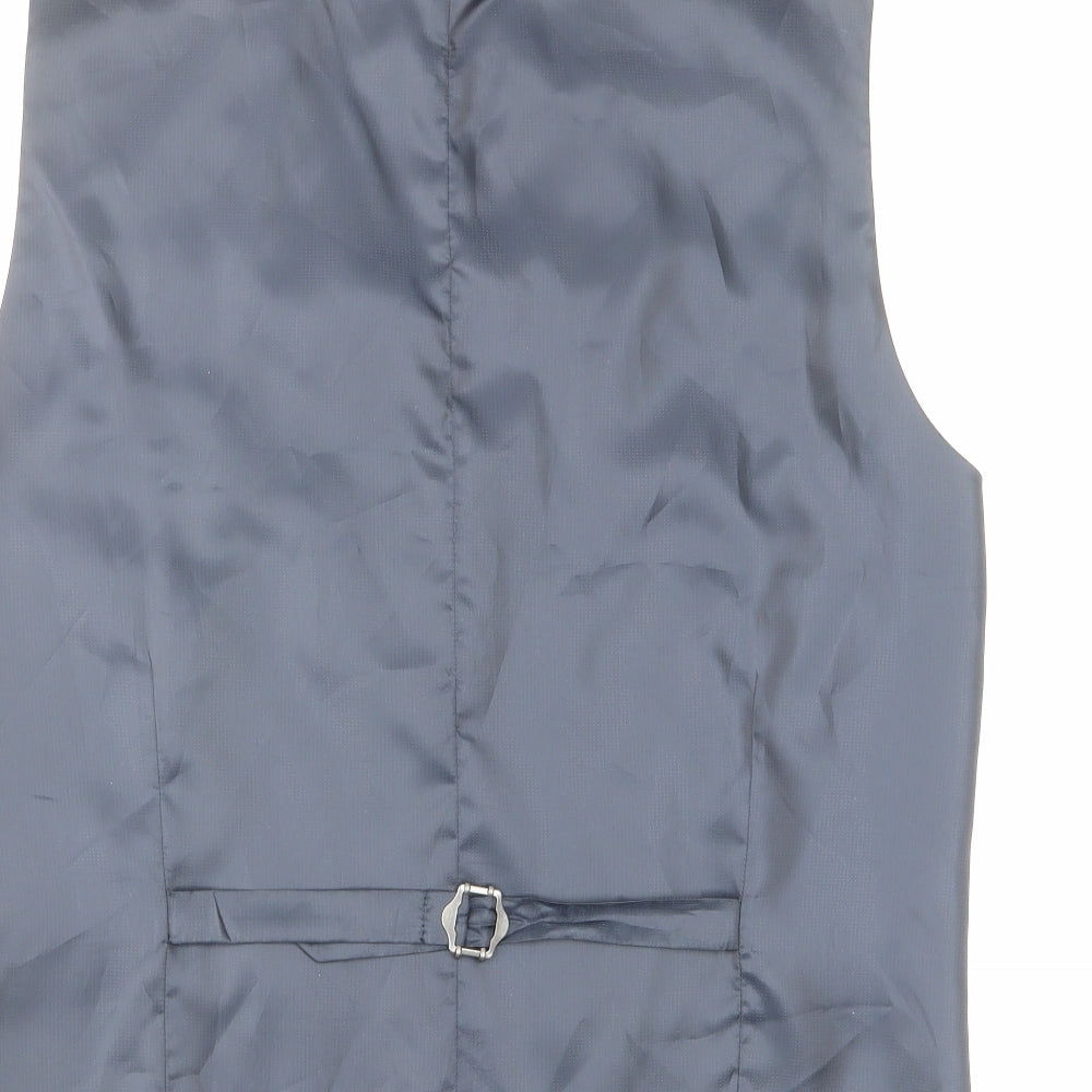 NEXT Mens Blue Polyester Jacket Suit Waistcoat Size 42 Regular