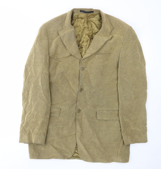 Marks and Spencer Mens Brown Cotton Jacket Suit Jacket Size 40 Regular - Inside pockets