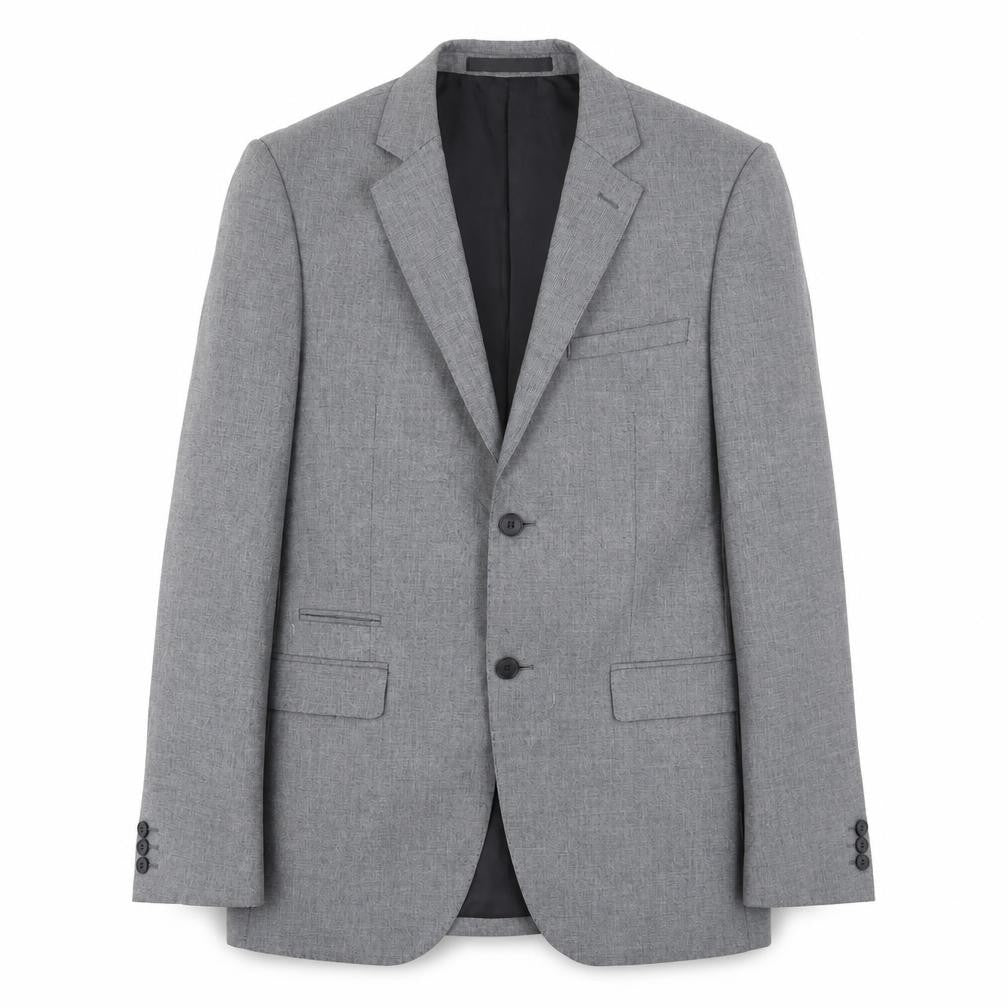 Limited Collection Mens Grey Polyester Jacket Suit Jacket Size 38 Regular - Inside pockets