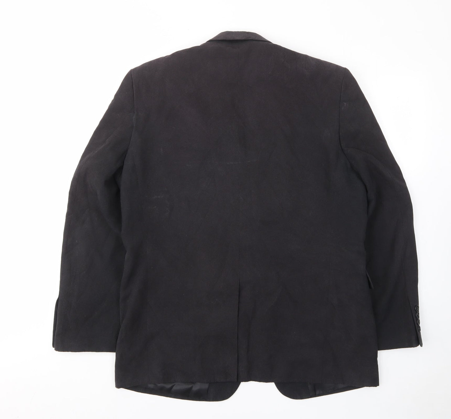 BHS Mens Black Polyester Jacket Suit Jacket Size 42 Regular - Inside pockets