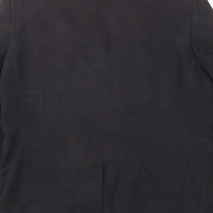 BHS Mens Black Polyester Jacket Suit Jacket Size 42 Regular - Inside pockets