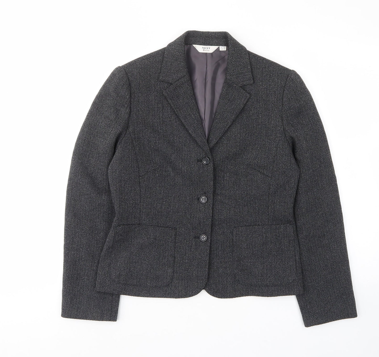 NEXT Womens Grey Jacket Blazer Size 10 Button - Pockets