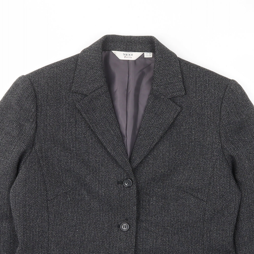 NEXT Womens Grey Jacket Blazer Size 10 Button - Pockets