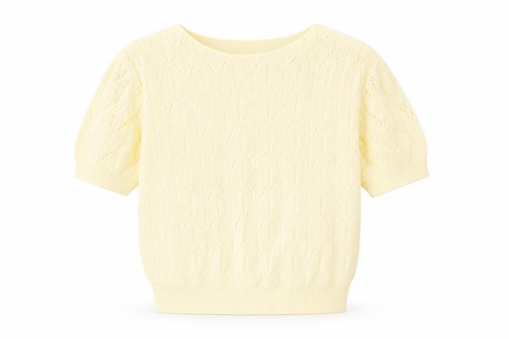 St Michael Womens Yellow Crew Neck Acrylic Pullover Jumper Size 12
