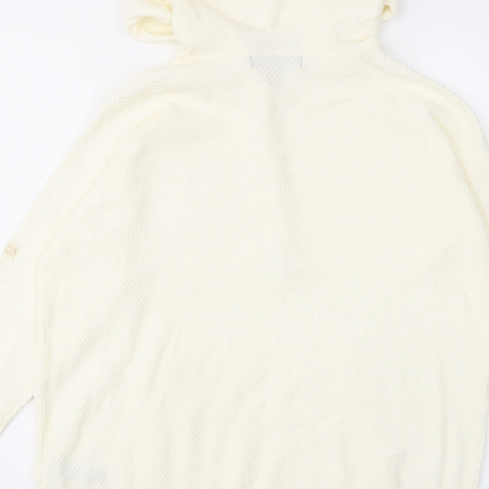 Marks and Spencer Womens Ivory Viscose Pullover Hoodie Size S Pullover