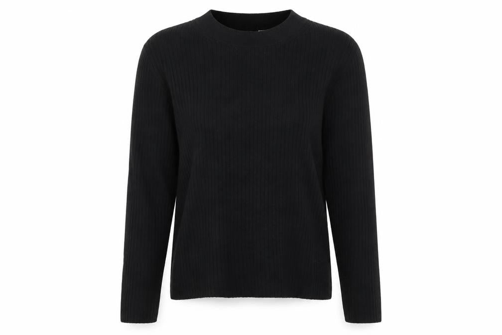 Divided by H&M Womens Black Crew Neck Acrylic Pullover Jumper Size L - Stretch
