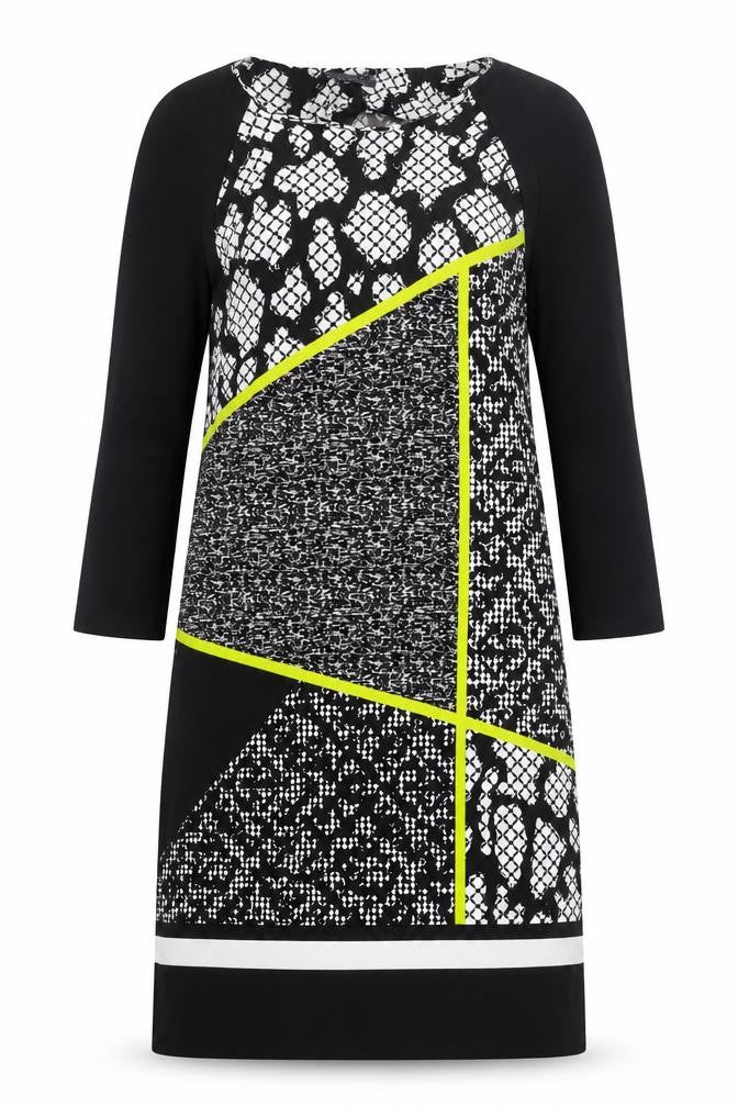 Marks & Spencer Womens Multicoloured Geometric Polyester A-Line Size 8 Round Neck Pullover