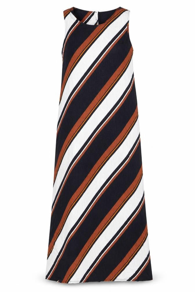 Wallis Womens Multicoloured Striped Viscose Maxi Size 12 Round Neck Pullover