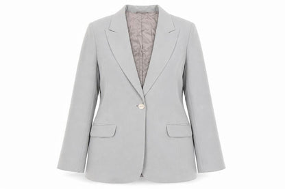 Country Casuals Womens Grey Polyester Jacket Suit Jacket Size 12