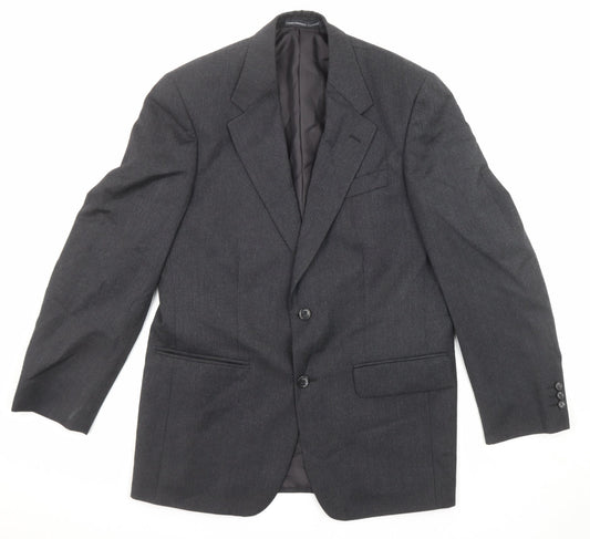 Greenwoods Mens Grey Wool Jacket Suit Jacket Size 38 Regular