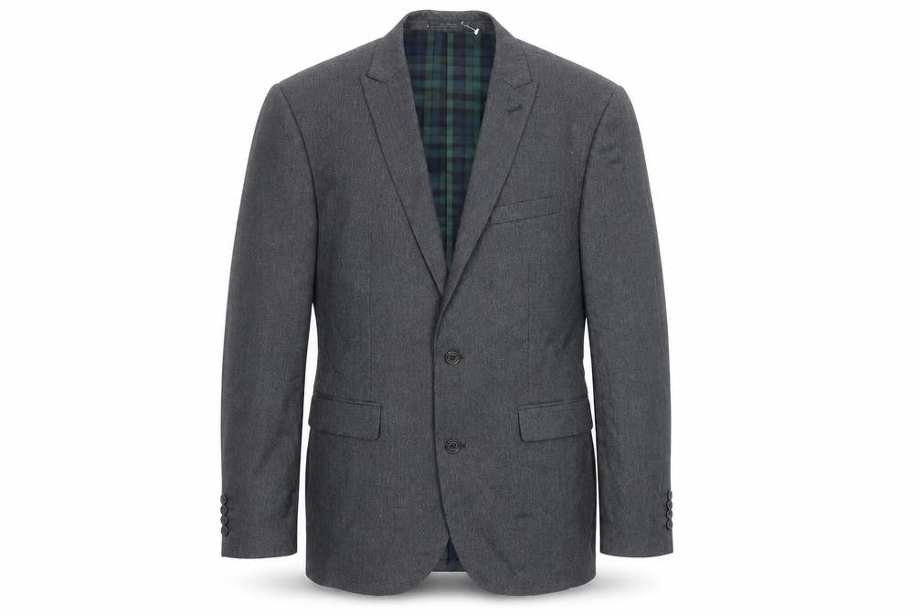 NEXT Mens Grey Check Polyester Jacket Suit Jacket Size 40 Regular