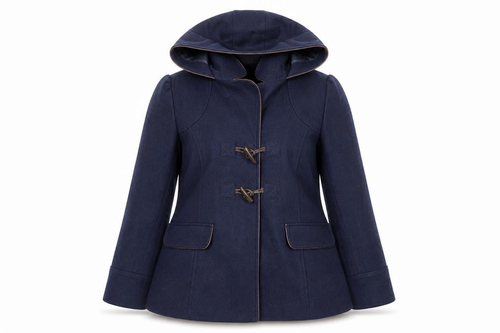 New Look Womens Blue Overcoat Coat Size 14 Button