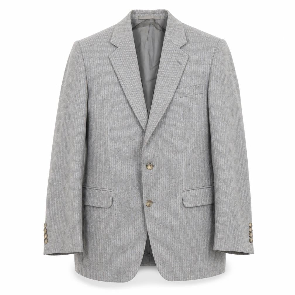 Skopes Mens Grey Striped Viscose Jacket Suit Jacket Size 38 Regular