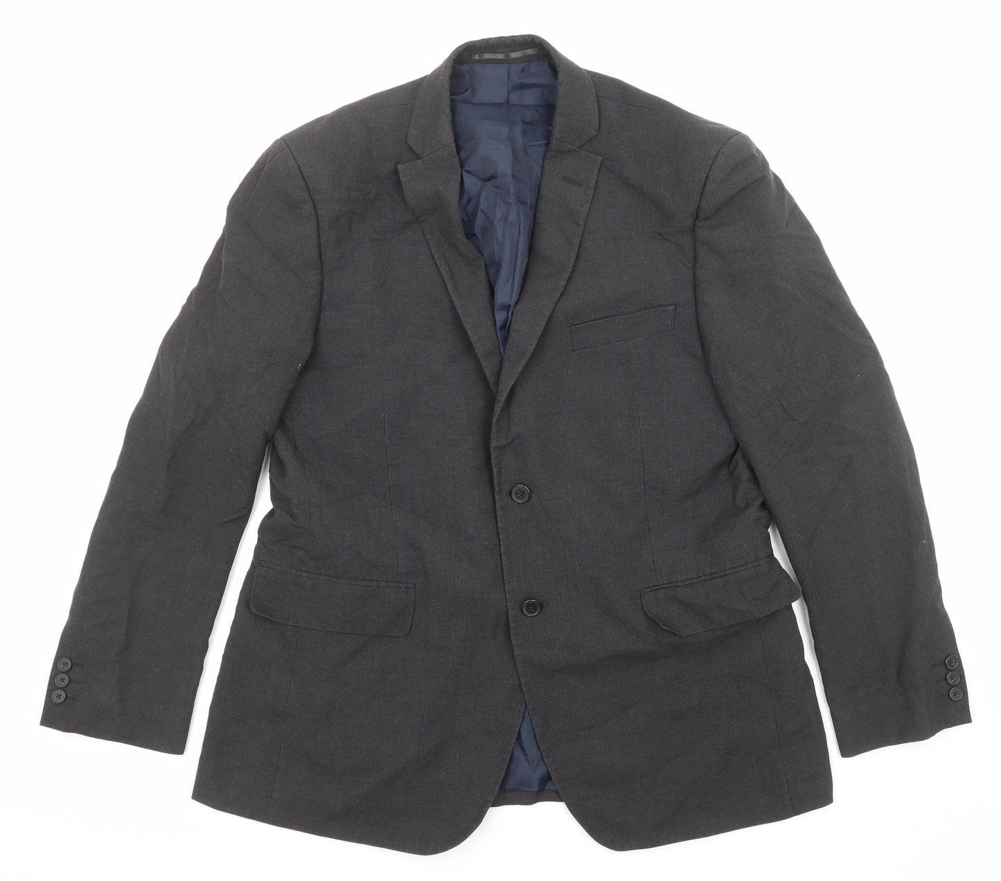 Debenhams Mens Grey Polyester Jacket Suit Jacket Size 42 Regular