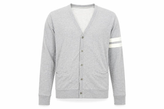 Graniph Mens Grey Cotton Pullover Sweatshirt Size S - Button-up