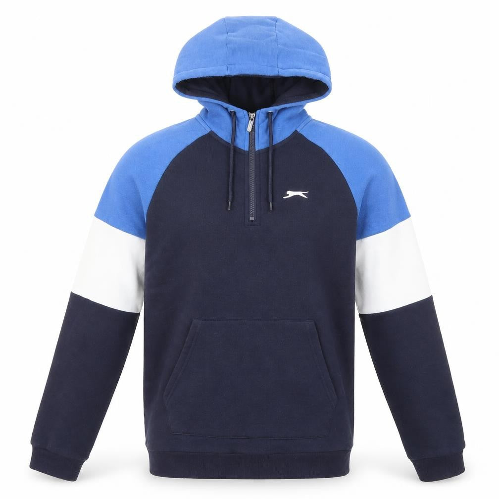 Slazenger Mens Blue Polyimide Pullover Hoodie Size S - Logo Embroidery