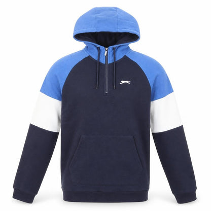 Slazenger Mens Blue Polyimide Pullover Hoodie Size S - Logo Embroidery