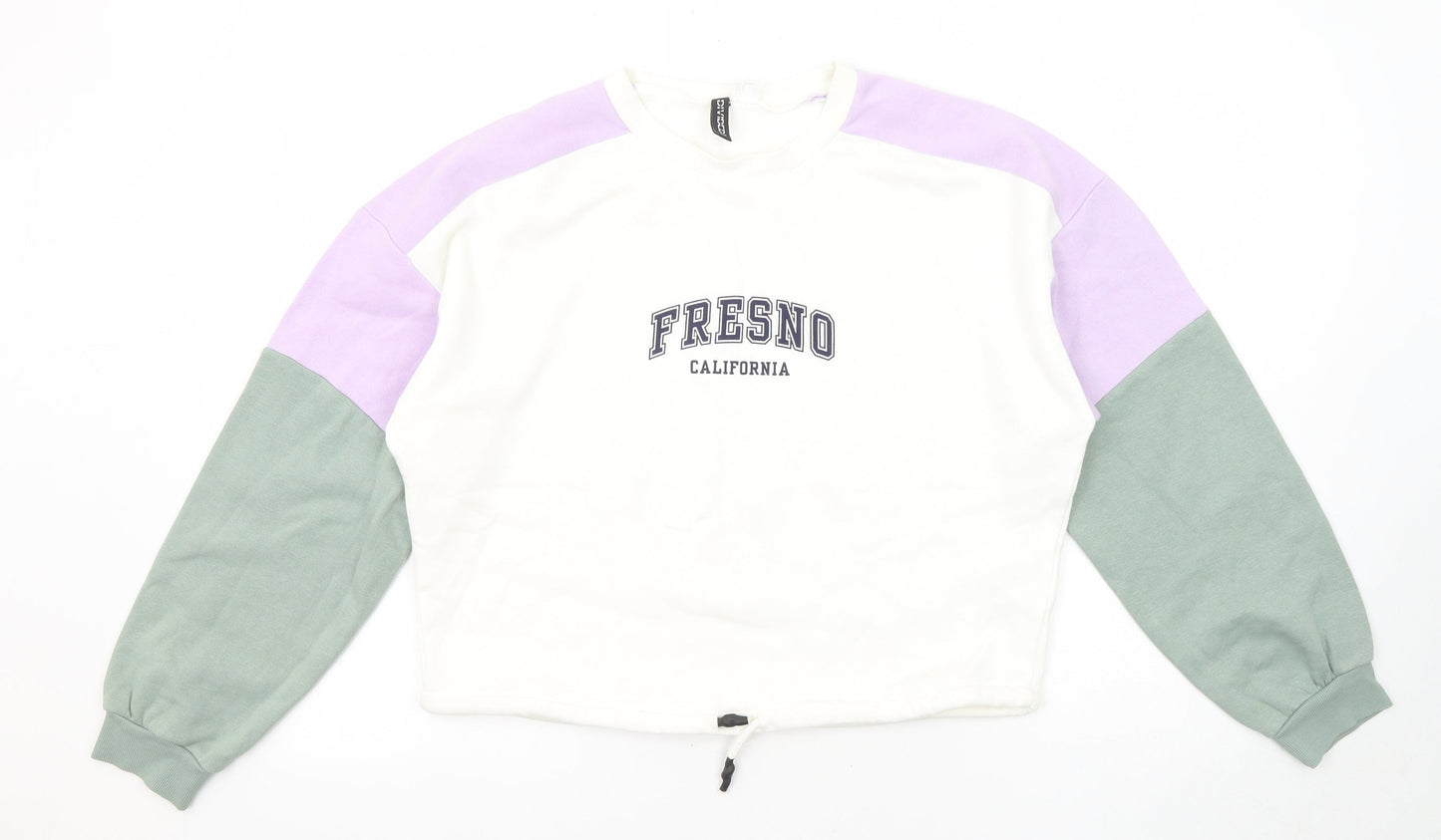 Divided by H&M Womens Multicoloured Colourblock Cotton Pullover Sweatshirt Size S Pullover - Fresno California