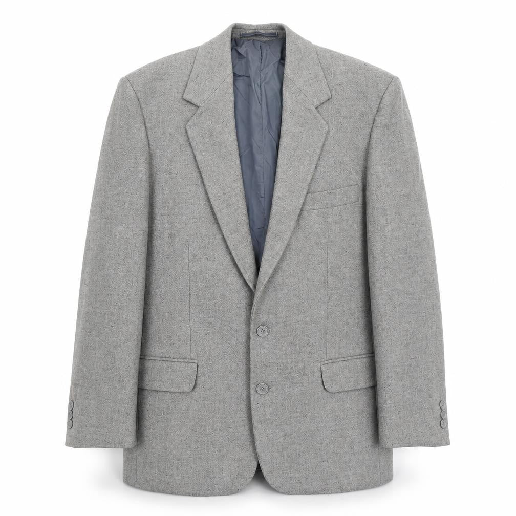 Essentials Mens Grey Wool 2 Piece Suit Jacket Size 38 Regular