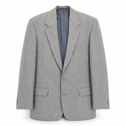 Essentials Mens Grey Wool 2 Piece Suit Jacket Size 38 Regular