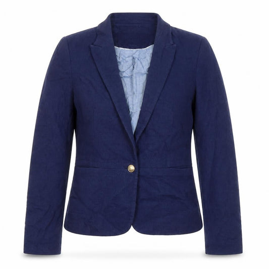 Zara Womens Blue Jacket Size M Button - Single Button Closure