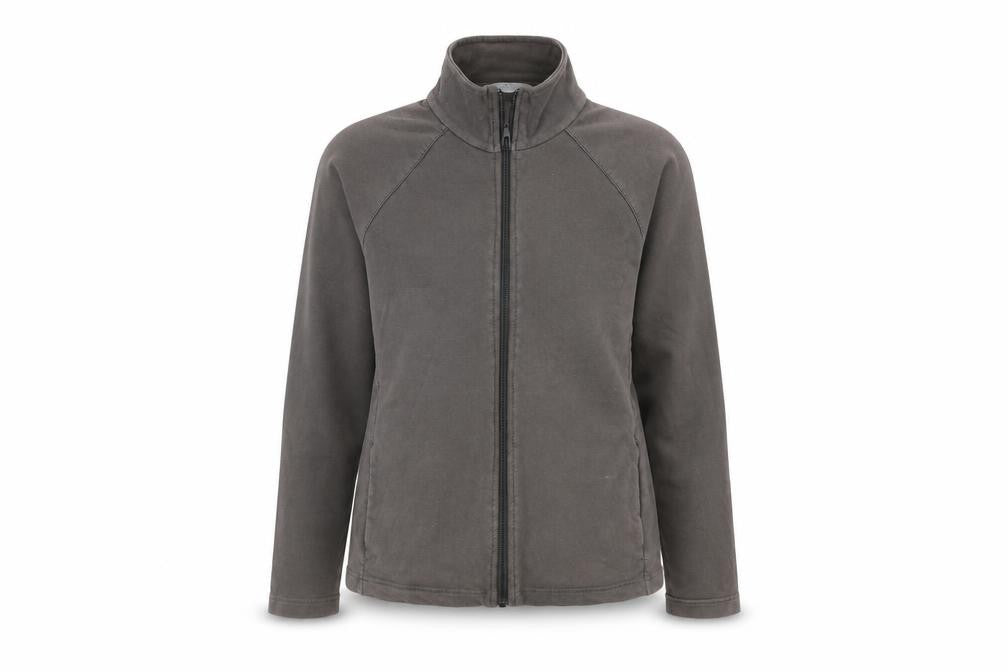 Marks & Spencer Womens Grey Cotton Full Zip Sweatshirt Size 14 Zip