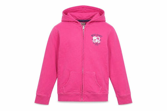 Indigo Girls Pink Cotton Full Zip Hoodie Size 11-12 Years Zip