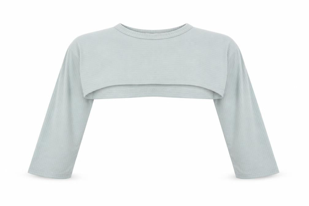In the Style Womens Green Polyester Cropped T-Shirt Size 14 Round Neck