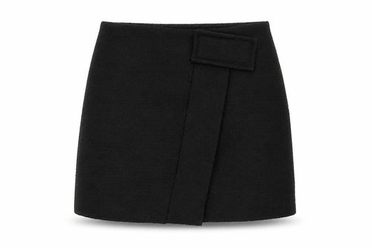 CLAUDIE PIERLOT Womens Black Polyester A-Line Skirt Size 8 Zip