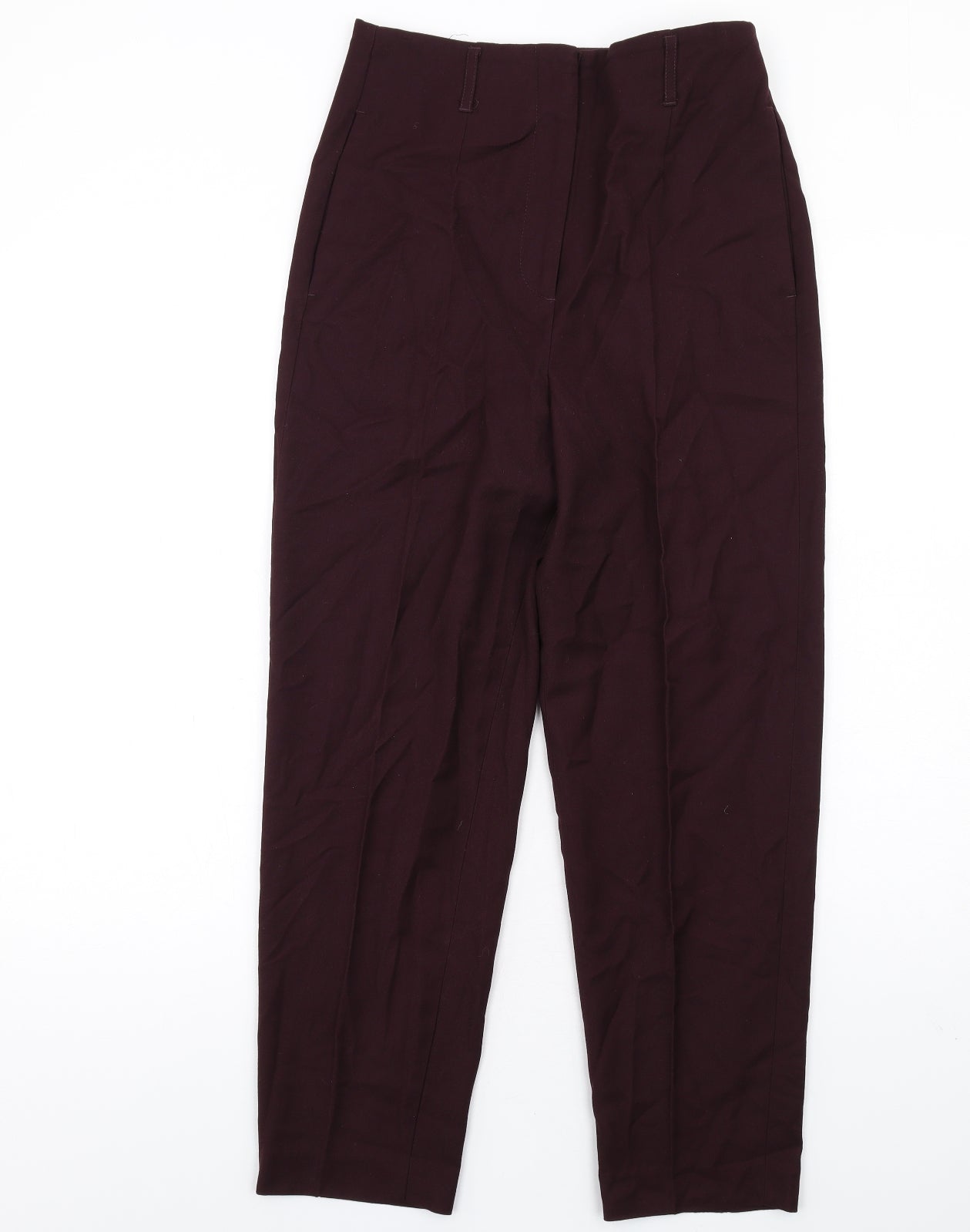 H&M Womens Purple Polyester Dress Pants Trousers Size 8 L27 in Regular Zip