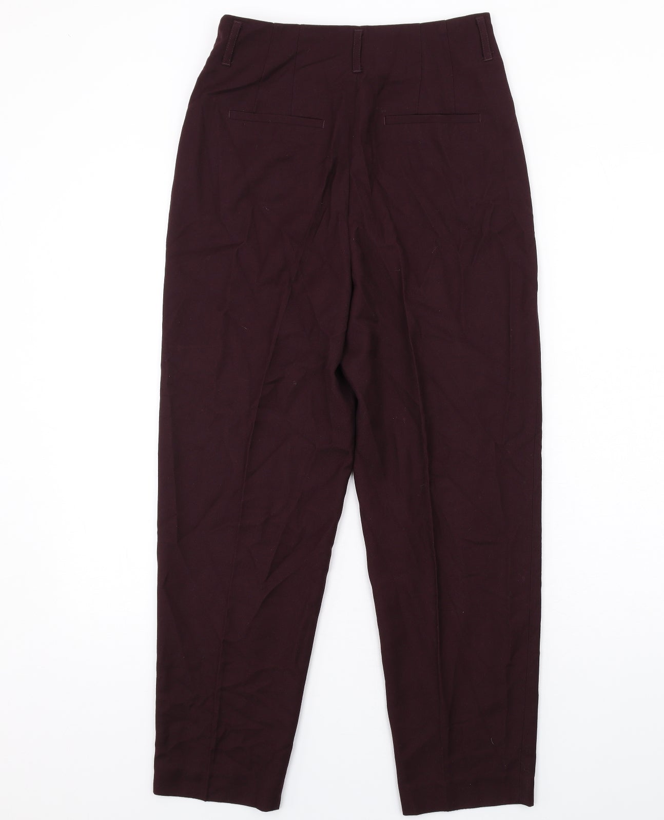 H&M Womens Purple Polyester Dress Pants Trousers Size 8 L27 in Regular Zip
